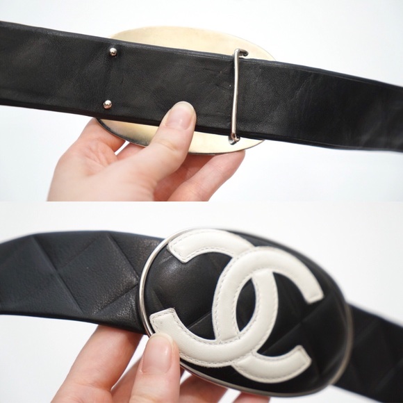 Chanel Cambon CC Logo Quilted Leather Belt - Picture 7 of 8